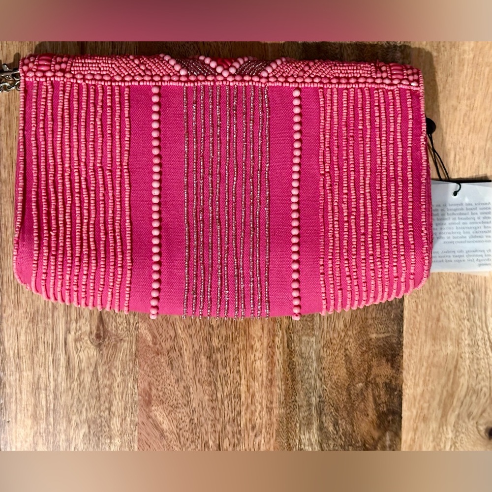 Pink Rhinestone Wristlet Clutch - Picture 11 of 12